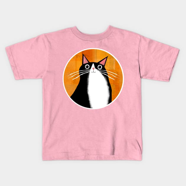 Tuxedo Cat Kids T-Shirt by Scratch